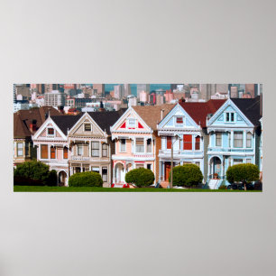 ALAMO SQUARE PAINTED LADIES OF SAN FRANCISCO POSTER