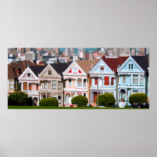 ALAMO SQUARE PAINTED LADIES OF SAN FRANCISCO POSTER