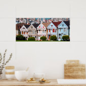 ALAMO SQUARE PAINTED LADIES OF SAN FRANCISCO POSTER (Keuken)