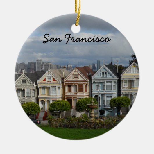 Alamo Square, San Francisco Keramisch Ornament (Voorkant)