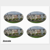Alamo Square, San Francisco Ovale Sticker (Vel)