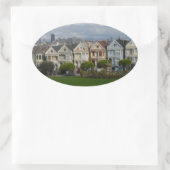 Alamo Square, San Francisco Ovale Sticker (Tas)