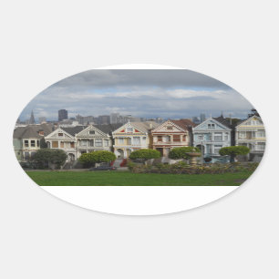 Alamo Square, San Francisco Ovale Sticker