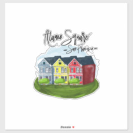 Alamo Square San Francisco Sticker