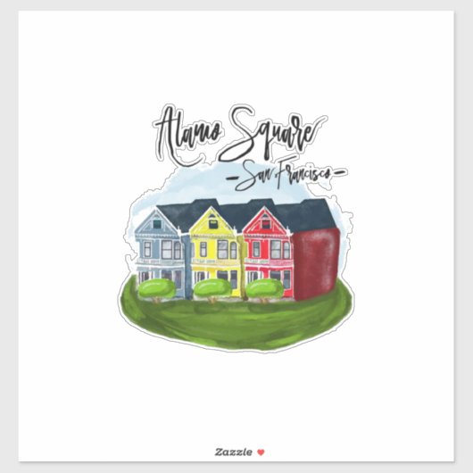 Alamo Square San Francisco Sticker (Vel)