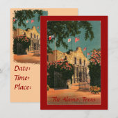 Alamo Vintage Texas Uitnodiging (Voorkant / Achterkant)