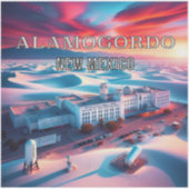 Alamogordo New Mexico 3 inch Vinyl Sticker (Voorkant)