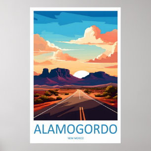 Alamogordo New Mexico Vintage Reisposter Skiën Poster