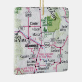 Alamosa CO-kaart Keramisch Ornament (Rechts)