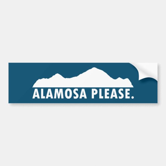 Alamosa Colorado alstublieft Bumpersticker (Voorkant)