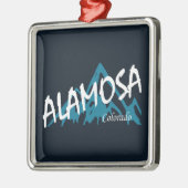 Alamosa Colorado Bergen Metalen Ornament (Links)