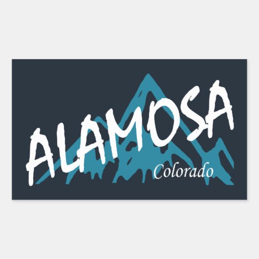 Alamosa Colorado Bergen Rechthoekige Sticker (Voorkant)