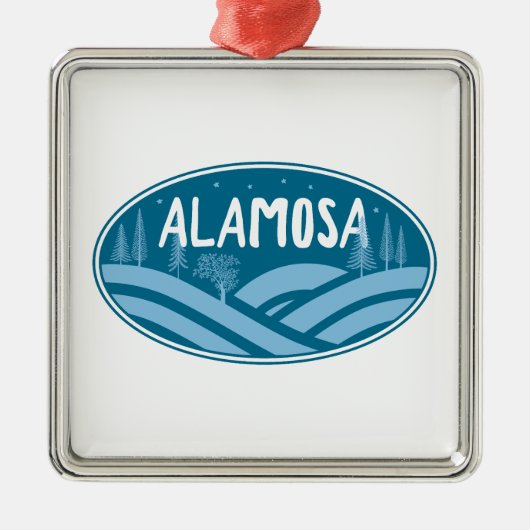 Alamosa Colorado Buiten Metalen Ornament (Voorkant)