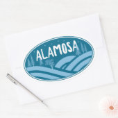 Alamosa Colorado Buiten Ovale Sticker (Envelop)