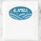 Alamosa Colorado Buiten Ovale Sticker (Tas)