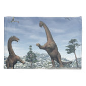Alamosaurus dinosaurus gevecht - 3D rendering Kussensloop (Achterkant)
