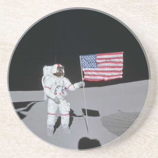 Alan B. Shepard Jr. (Apollo 14) Zandsteen Onderzetter (Voorkant)