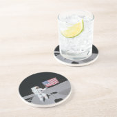 Alan B. Shepard Jr. (Apollo 14) Zandsteen Onderzetter (Zijkant)