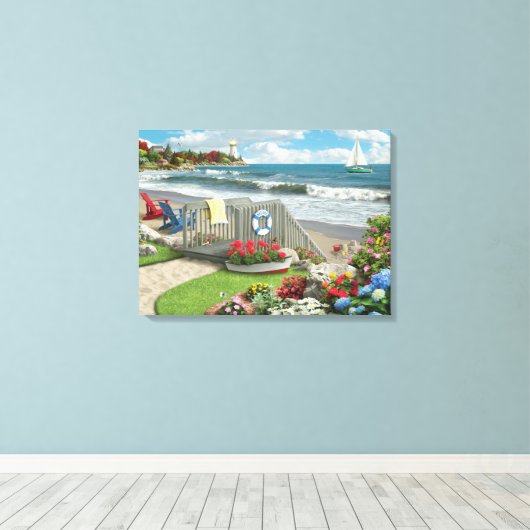 Alan Giana "Beach Days" Canvas Print (Insitu (Houten vloer))