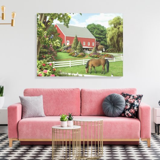 Alan Giana "Bladeren van groen" Canvas Print (Insitu (Woonkamer))