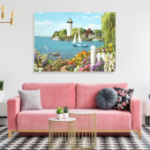Alan Giana "By the Bay" Canvas Print (Insitu (Woonkamer))