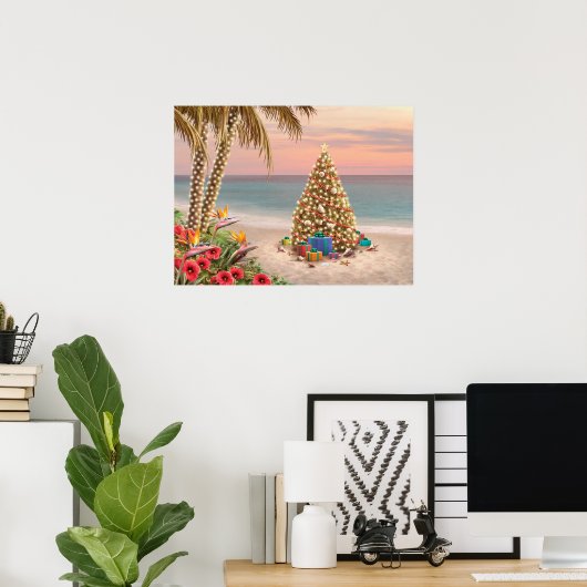 Alan Giana "Cadeaus in Paradise" Poster (Thuiskantoor)