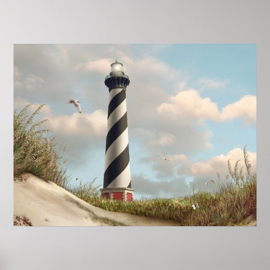 Alan Giana "Cape Hatteras Light"-Poster Poster (Voorkant)