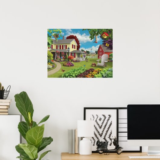 Alan Giana "Country Home" Poster (Thuiskantoor)