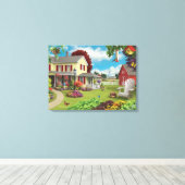 Alan Giana "Country Home" Vinyl Fotobehang Canvas Afdruk (Insitu (Houten vloer))