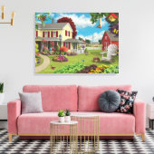 Alan Giana "Country Home" Vinyl Fotobehang Canvas Afdruk (Insitu (Woonkamer))