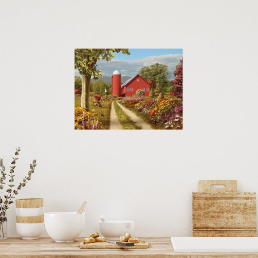 Alan Giana "Countryside vanmiddag" Poster (Keuken)