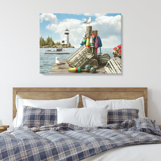 Alan Giana "Dockside" Canvas Print (Insitu (Slaapkamer))