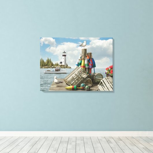 Alan Giana "Dockside" Canvas Print (Insitu (Houten vloer))
