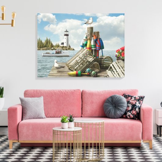Alan Giana "Dockside" Canvas Print (Insitu (Woonkamer))