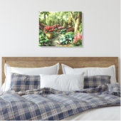 Alan Giana "Dragonfly Garden" Canvas Print (Insitu (Slaapkamer))