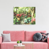 Alan Giana "Dragonfly Garden" Canvas Print (Insitu (Woonkamer))