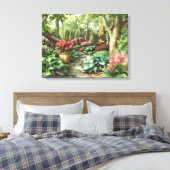 Alan Giana "Dragonfly Garden" Canvas Print (Insitu (Slaapkamer))