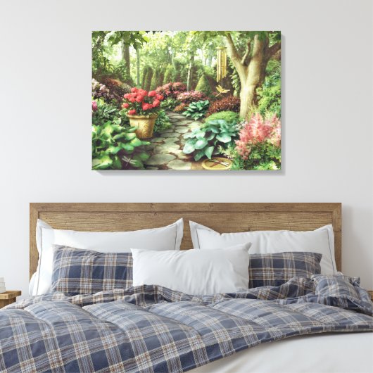 Alan Giana "Dragonfly Garden" Canvas Print (Insitu (Slaapkamer))