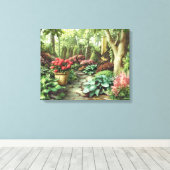 Alan Giana "Dragonfly Garden" Canvas Print (Insitu (Houten vloer))