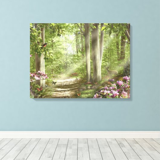 Alan Giana "Forest of Life" Canvas Print (Insitu (Houten vloer))