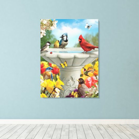 Alan Giana "Garden Friends" Canvas Print (Insitu (Houten vloer))