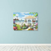 Alan Giana "Gazebo bij het Zee" Canvas Print (Insitu (Houten vloer))