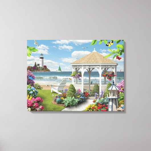 Alan Giana "Gazebo bij het Zee" Canvas Print (Voorkant)