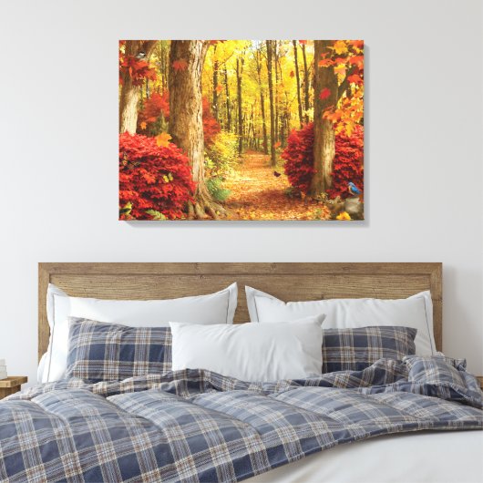 Alan Giana "Herfst Bossen" Canvas Print (Insitu (Slaapkamer))