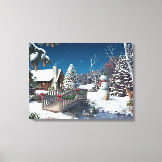 Alan Giana "In Winter's Home" Vinyl Fotobehang Canvas Afdruk (Voorkant)