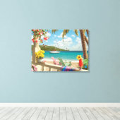 Alan Giana "Island Retreat" Vinyl Fotobehang Canvas Afdruk (Insitu (Houten vloer))