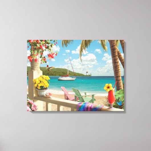 Alan Giana "Island Retreat" Vinyl Fotobehang Canvas Afdruk (Voorkant)