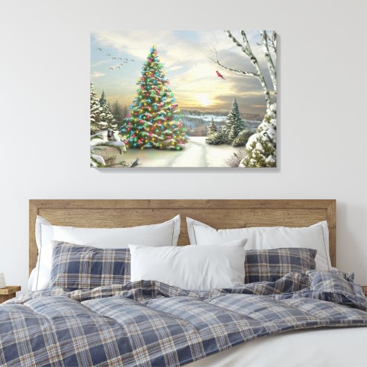 Alan Giana "Kerstmorgen" Canvas Print (Insitu (Slaapkamer))