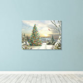 Alan Giana "Kerstmorgen" Canvas Print (Insitu (Houten vloer))