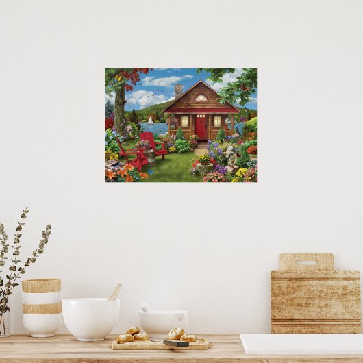 Alan Giana "Lakeside Retreat"-Poster Poster (Keuken)